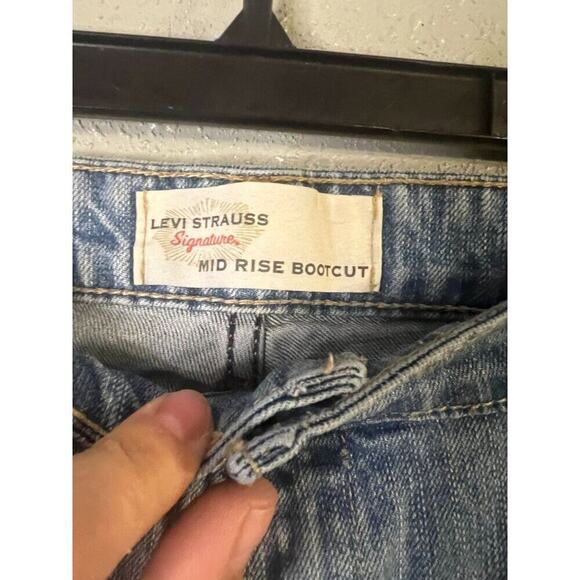 Levi Strauss Signature Midrise Bootcut Misses 16 Long Jeans Retro 90s 80s Y2K - Picture 8 of 10